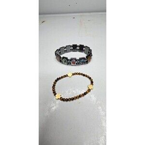 Lot of 2 Stretch Religious Bracelet